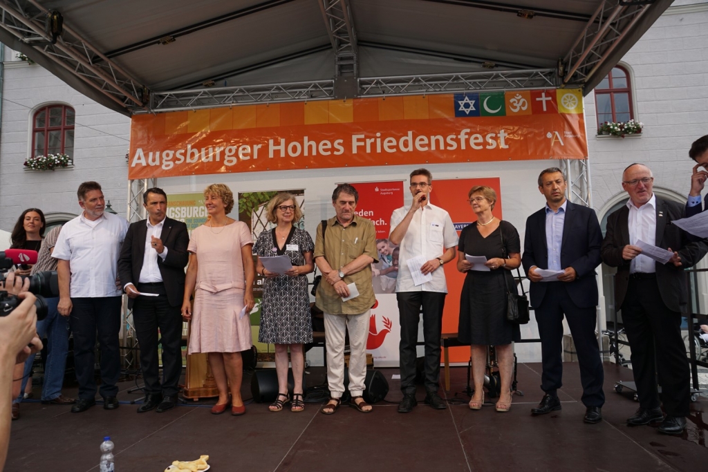Friedensgrüße Runder Tisch der Religionen - Augsburger Hohes Friedensfest 2018