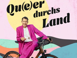 Ausschnitt des Buchcovers mit Brix Schaumburg und seinem Fahrrad